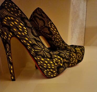 Туфли: Туфли, Размер: 37, цвет - Желтый, Новый — 1