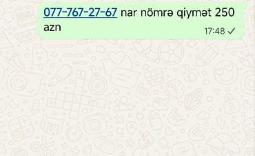 Nömrə: ( 077 ) ( 7672767 )