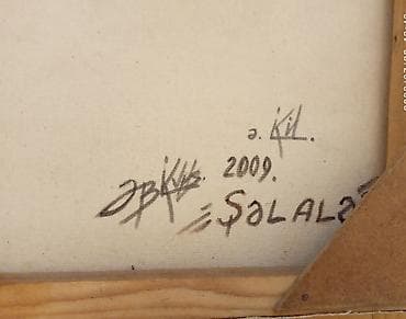 cipsi sekilleri: Satılır rəsm əsəri. Şəlalə. Kətan, yağlı boya. 2009. Ölçüsü 45x60 — 5