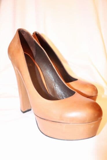 женские бирюзовые туфли: Tuflilər, Ölçü: 39, rəng - Qəhvəyi, İşlənmiş — 1