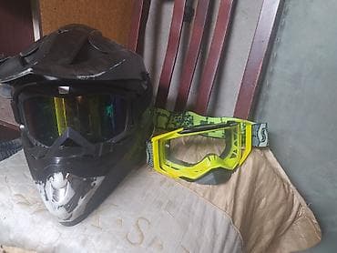 m50 mator: Motokros dəsti – kask və eynək - Kask: Tam üzlü, vizorlu — 1