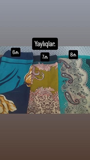 savis krem e: Tünd qəhvəyi rəngli, müxtəlif naxışlarla bəzədilmiş yaylıq. Yaylığın — 8