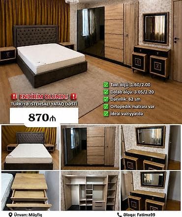 foresta mebel gence: Endirim olundu 🛑🛑Türkiyə istehsalı yataq dəsti 870₼. Taxt ölçü — 1