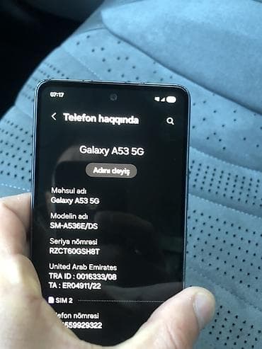 xiaomi mi11 t: Samsung Galaxy A53 5G, 128 GB, rəng - Qara, İki sim kartlı — 4