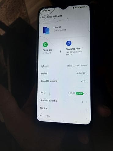 apple display: Oppo 64 GB, rəng - Mavi, Qırıq — 1