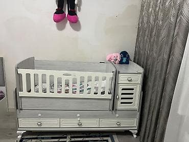 şaxda baba: Çarpayı-tipli uşaq beşiyi – “baby mood” kombinə model - Rəng: açıq — 3