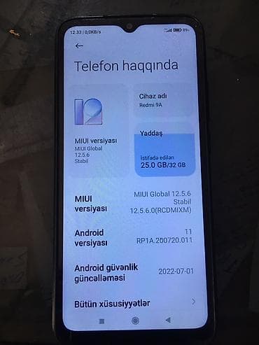 Redmi 9A, 32 GB, rəng - Mavi, İki sim kartlı