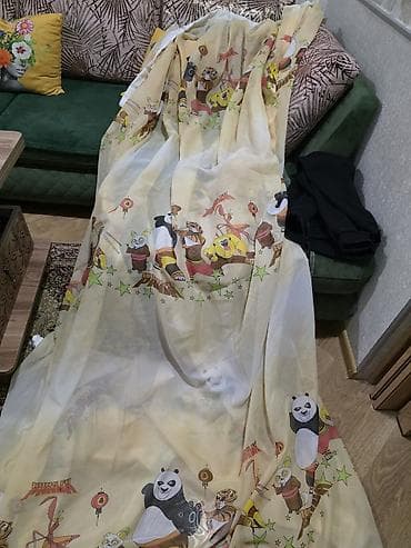 Шторы и жалюзи: Б/у, Тюль, цвет - Бежевый, Самовывоз — 1