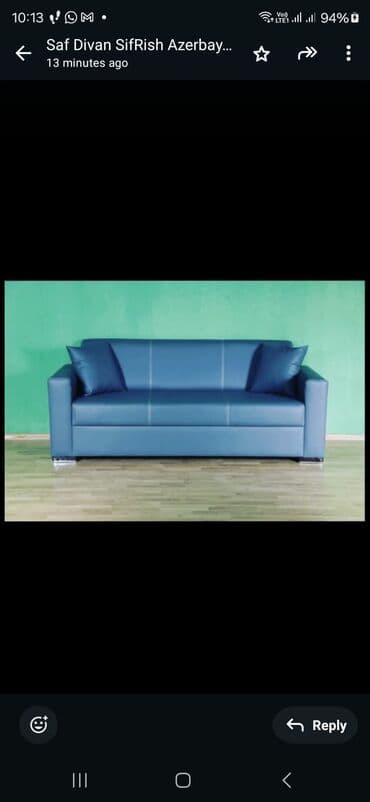 Divan, Açılmayan, Bazasız, Süni dəri