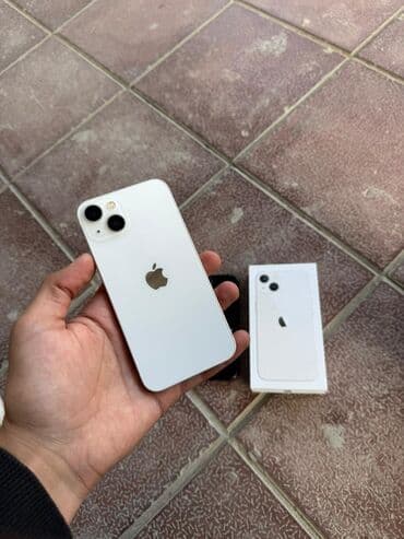 iphone 13 kreditlə: IPhone 13, Ağ, Face ID — 4