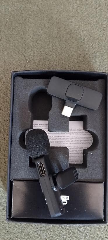 İdman və hobbi: Məhsul: Wireless Microphone – simsiz lavalier mikrofon dəsti — 2