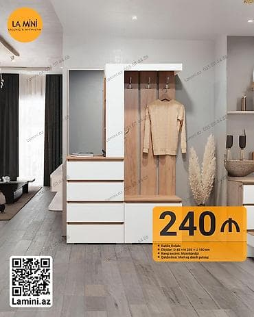 asma guzgu: Dəhliz Dolabı - Ölçülər: D 40 × H 200 × U 100 sm - Rəng seçimi — 1
