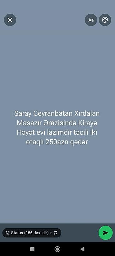 qaxda kiraye evler 2023: Axtarış: Kirayə həyət evi Tələblər: - Ərazi: Saray, Ceyranbatan — 1