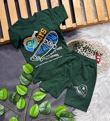 ayaqq: Uşaq dəsti – futbolka və şort - Model: “Boys Skate All Day” temalı - — 6