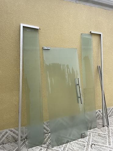 qapı sef: Şüşə giriş sistemi – tam komplekt - Material: qalın temperli şüşə — 2