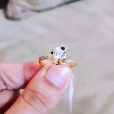 tək qaş: Nişan, Üzük, Sarı qızıl, 585 Əyar — 2