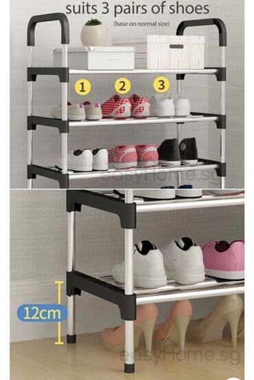 demir polkalar: Paslanmayan Polad Ayaqqabı Rafı / Yerə qənaət edən Rəf / Saxlama — 2