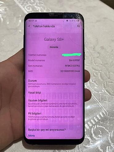 samsung 8 plus: Samsung Galaxy S8 Plus, 64 GB, rəng - Qara, Barmaq izi, Face ID — 3