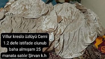 lalafo az saatlar: Villur kreslo üzü - Material: yumşaq, parlaq teksturalı villur — 1