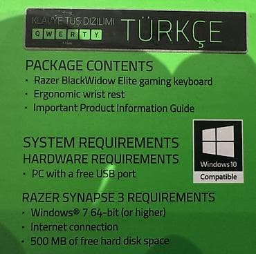 lenovo notebook: Razer BlackWidow Elite – Mexaniki Oyun Klaviaturası - Razer Green — 6