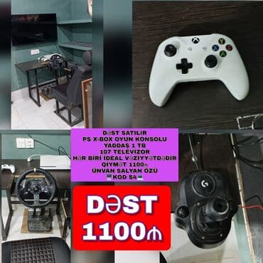xolodilnik satilir: Dəst şəklində oyun küncü satılır. Tərkib: - PS və Xbox oyun konsolu - — 1