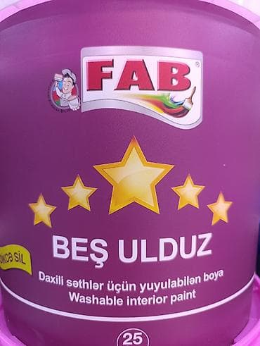 divar ucun dekor: FAB “Beş Ulduz” boya - Növlər: - Daxili səthlər üçün yuyula bilən — 1