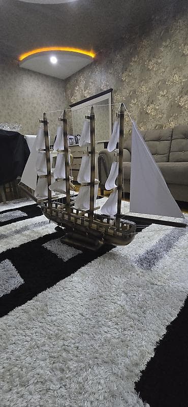 İdman və istirahət: Böyük ölçülü dekorativ yelkənli gəmi maketi - Material: taxta karkas — 3