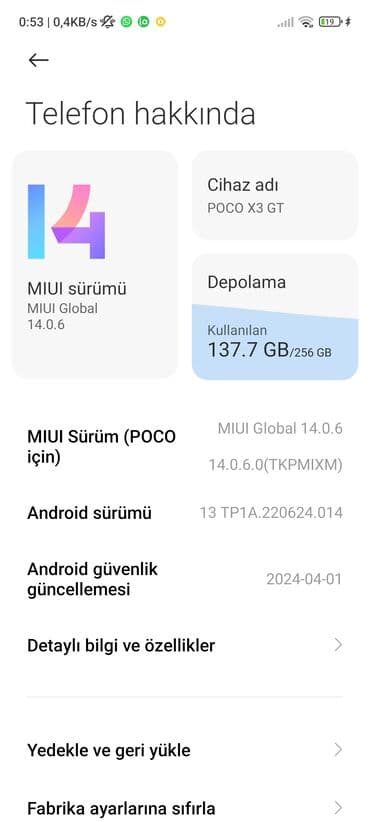 infinix zero 20 qiymeti: Poco X3 GT, 256 GB, rəng - Mavi, Sensor — 8