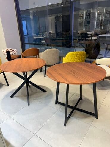 купить круглый стеклянный стол: Mətbəx masası, Açılmayan, MDF, Yumru masa — 1