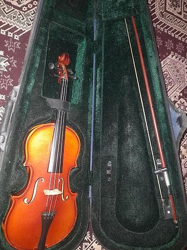 bas gitara: Skripka dəsti - Klassik tam ölçülü skripka (təxmini 4/4), parlaq — 1