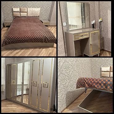 wap yataq az: Yataq dəsti: Yataq-1.60*200 (bazalı) Tumbalar-45*45 Dolab- 2.40 — 1