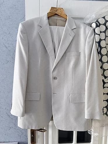 OKLAND kişi kostyumu – açıq bej/şampan rəngində, klassik kəsim