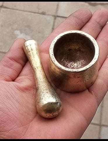 agcaqanad dermani: Misin-havan dəsti – bürüncdən - Material: tam bürünc (mis ərintisi) — 2