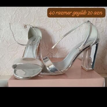 qadın vyetnamkaları: Ölçü: 40, rəng - Gümüşü, İşlənmiş — 2