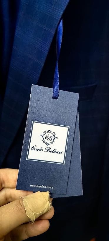 cins etek: Carlo Bellucci kişi kostyumu - Rəng: tünd göy (navy), zərif — 4