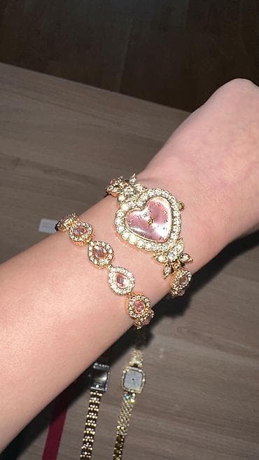 Наручные часы: Новый, Комплекты с часами, цвет - Розовый — 2