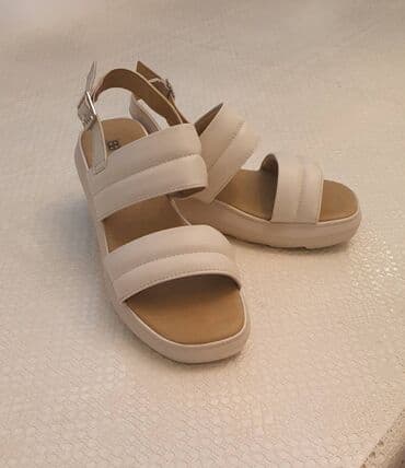 босоножки 27 размера: Размер: 40, цвет - Бежевый, Б/у — 3