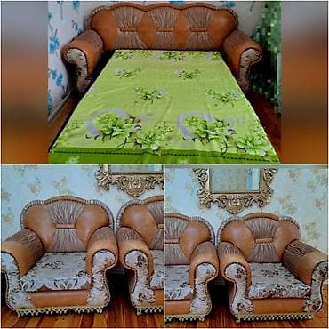 Divan və kreslo dəstləri: İşlənmiş, Divan, 2 kreslo — 1