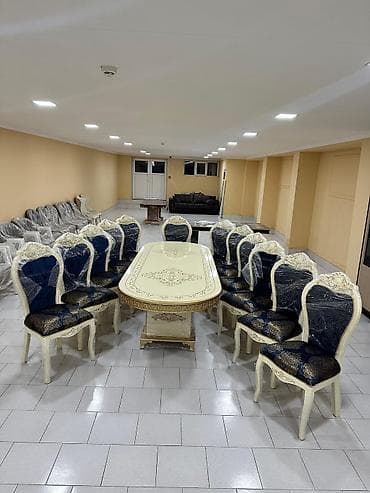 Qonaq otağı üçün, Yeni, Açılmayan, Dördbucaq masa, 12 stul