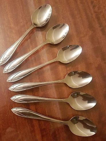 Desert Qaşıqlar. Təzə. 6 ədəd. Təmız nerj. Pribaltika istehsalı