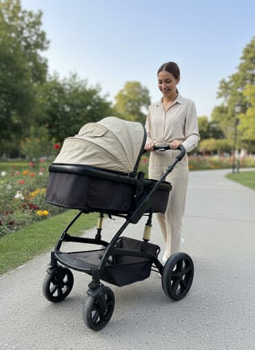 uşaq üçün stul: Uşaq arabası qırıq sökük yoxdur az işlənibdir beşiyinin istiqaməti — 1