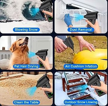teker kompressoru: Akkumulyatorlu 2-si-1 mini tozsoran və güclü hava üfürən Avtomobil və — 8