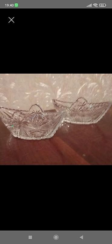 annaberry ev tekstil: Xrustal konfet qabı yenidir istifadə olunmayıb — 1