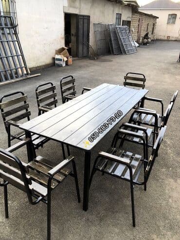 stol stul işlenmiş: Yeni, Kvadrat masa, 4 stul, Açılmayan, Stullar ilə, Taxta, Azərbaycan — 9