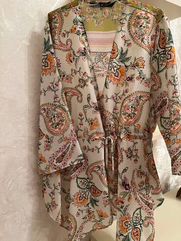 Kardiqanlar, jaketlər: Qadın kimono/üzəri açıq yüngül üst geyim - Naxış: Bohem/şərq üslublu — 2