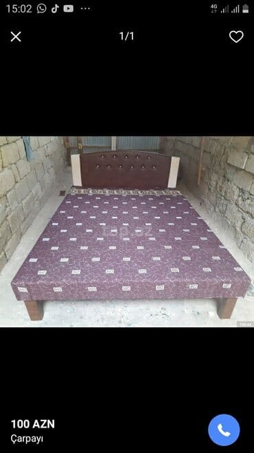 Çarpayı Taza hazırı var Çatdırılma münasib qiymətə Kefiyətinə zamanət — 1