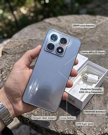 Xiaomi 14T, 256 GB, rəng - Gümüşü, 
 Sensor