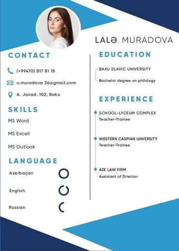 Bu şablon CV hazırlamaq üçün nəzərdə tutulub. Şablon kontakt lalafo.az -da Bu şablon CV hazırlamaq üçün nəzərdə tutulub. Şablon kontakt