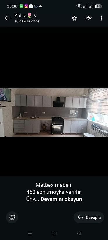 divar paneli qiyməti: Mətbəx mebeli 450 azn .moyka verirlir. Ünvan Suraxanı Rayonu — 1