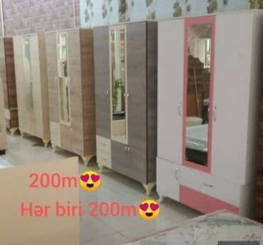 kupe şkaf: Yeni, Kupe, 3 qapılı Düz dolab, Dolab-asılqan, Azərbaycan — 23